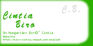 cintia biro business card